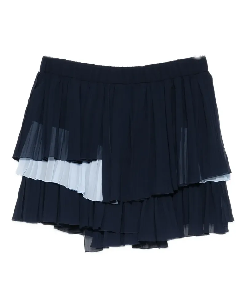 Iceberg tiered pleated mini skirt - Blau Blau