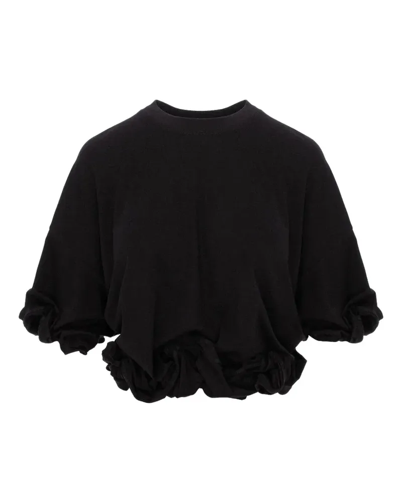 Seen Users Twombly Bloom ruffled T-shirt - Schwarz Schwarz