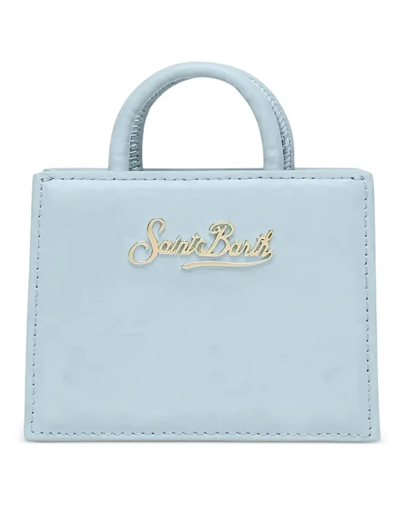 MC2 Saint Barth Mini-Tasche mit Logo-Schild - Blau Blau