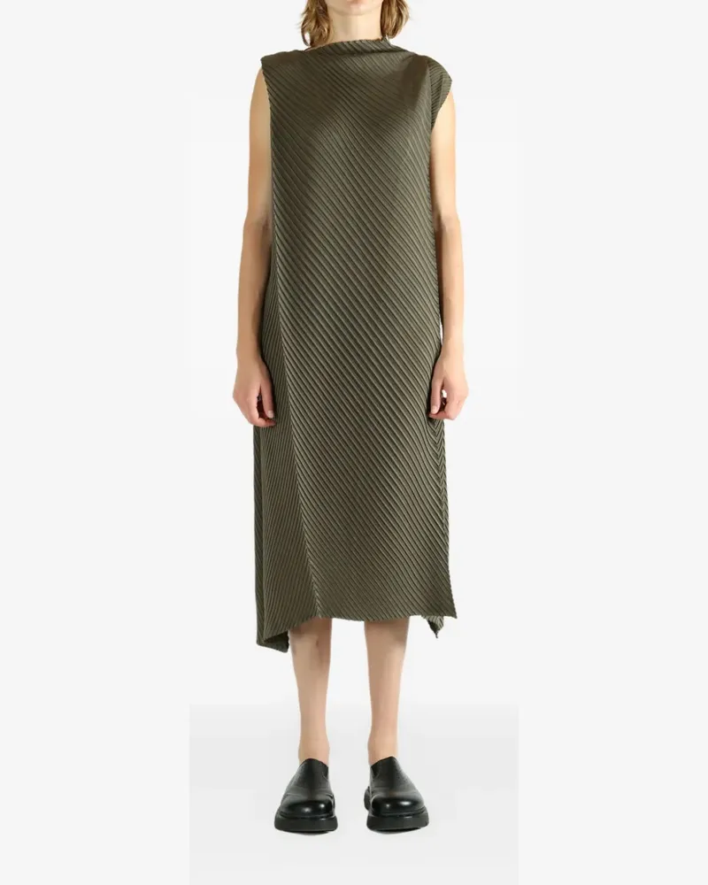 Issey Miyake Fold Pleats sleeveless midi dress - Grün Grün