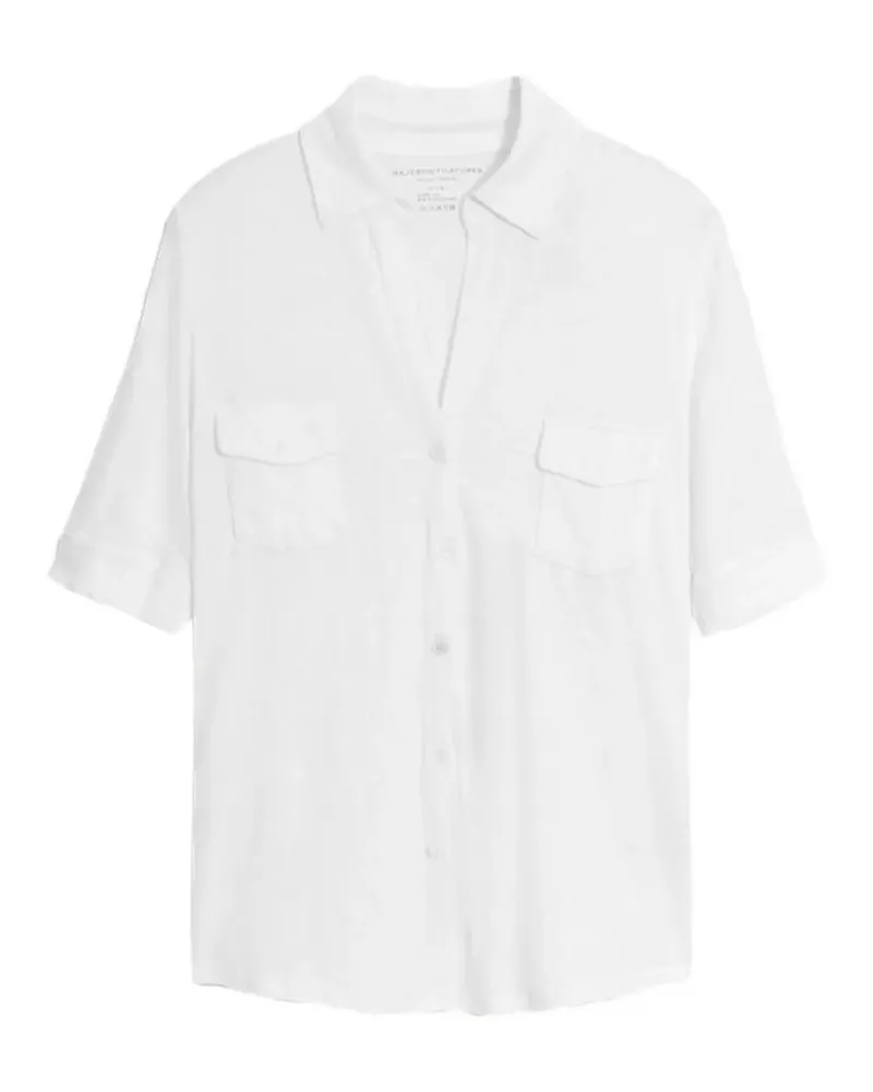 Majestic chest-pocket short-sleeve shirt - Weiß Weiß