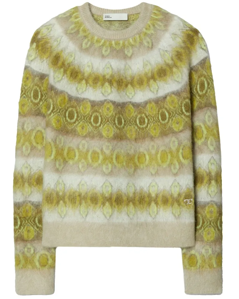 Tory Burch Gebürsteter Pullover - Grün Grün