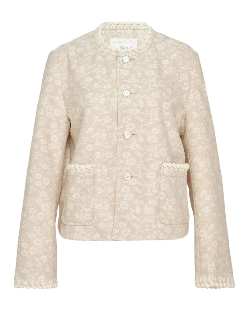 Renli Su Jacke mit Blumenmotiv und Knöpfen - Nude Nude