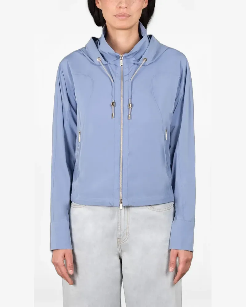 MOORER Kapuzenjacke mit Kordelzug - Blau Blau