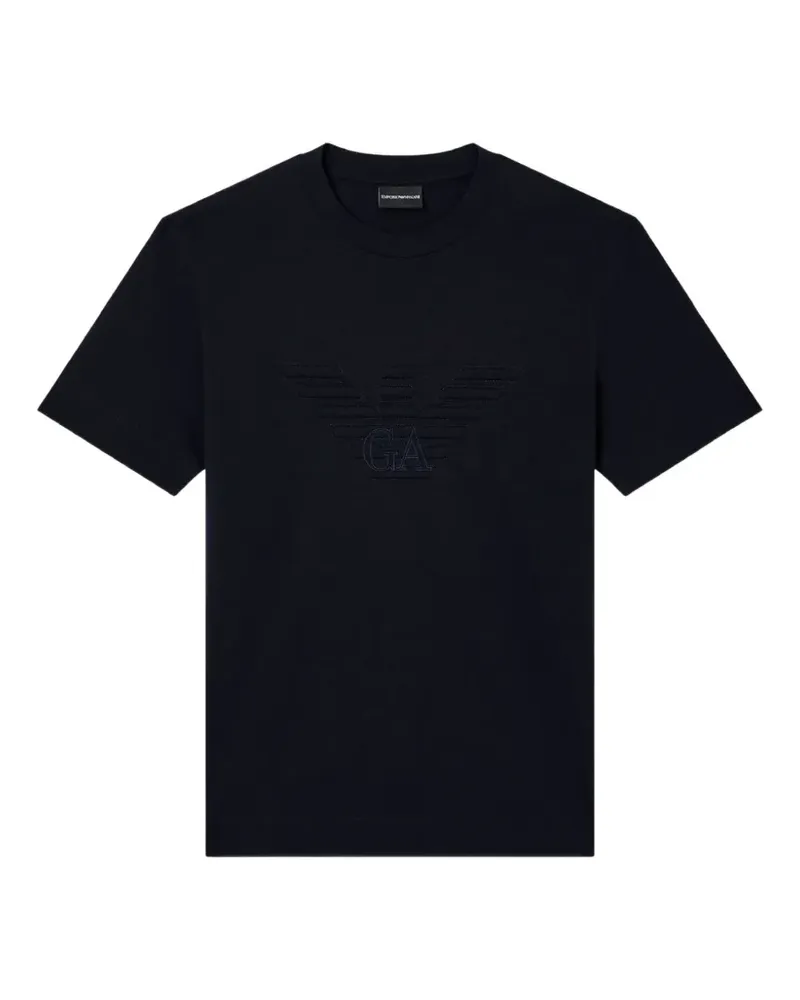 Emporio Armani logo crew-neck T-shirt - Blau Blau