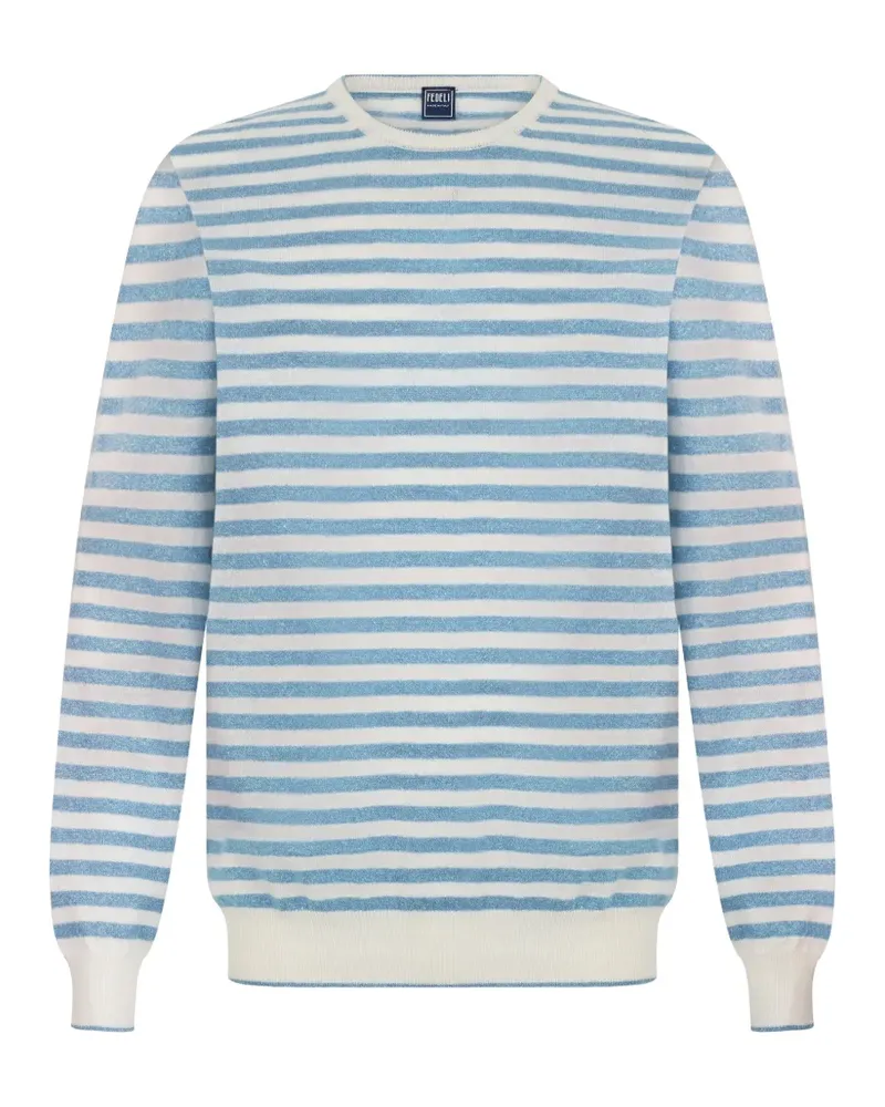 Fedeli striped crew-neck sweater - Nude Nude