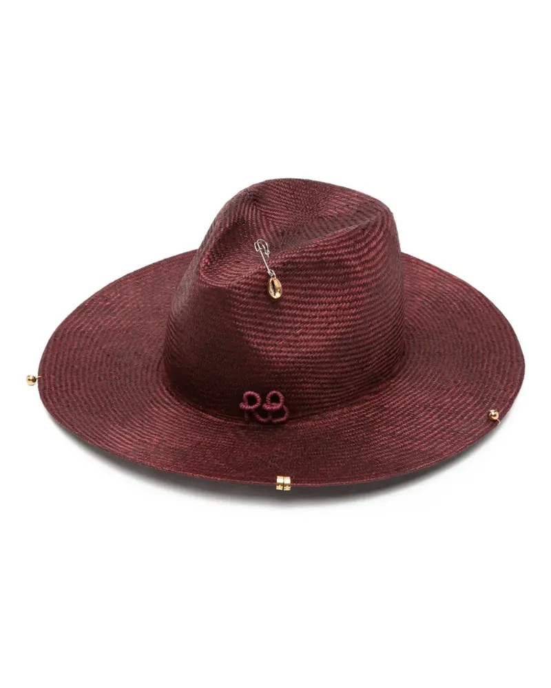 RUSLAN BAGINSKIY chain-strap fedora hat - Rot Rot