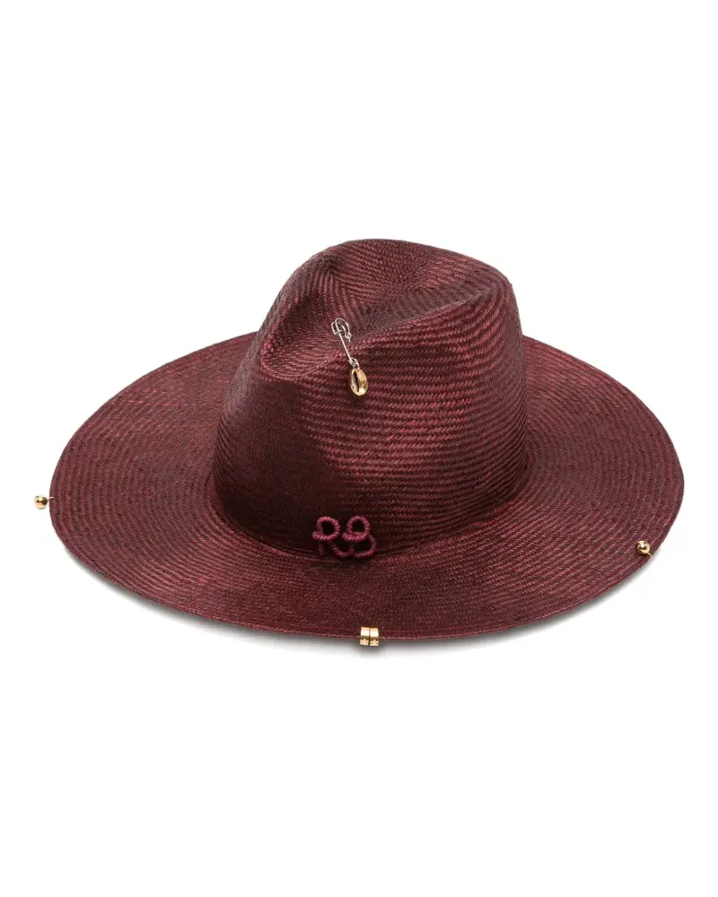 RUSLAN BAGINSKIY chain-strap fedora hat - Rot Rot