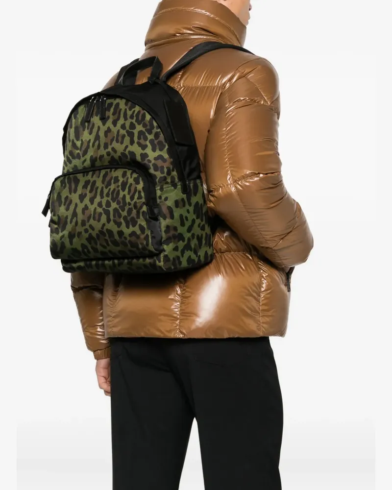 Prada leopard-print backpack - Grün Grün