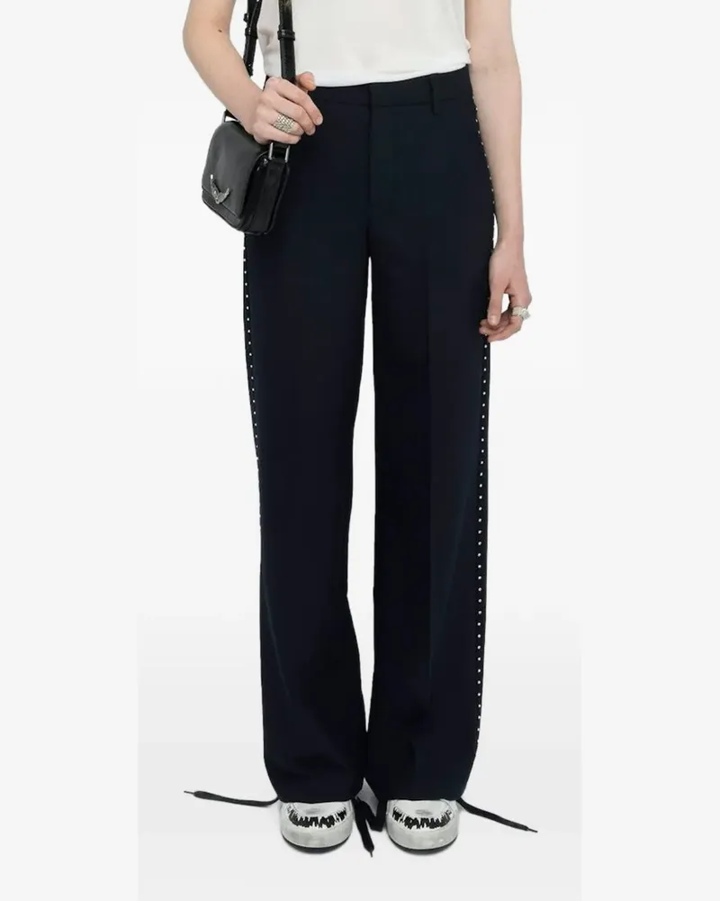 Zadig & Voltaire Hose mit Kristallverzierung - Blau Blau
