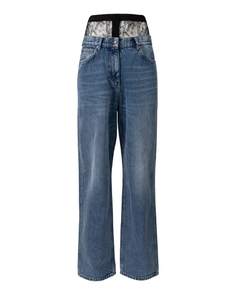 ALMAZ Disclose lace-panel jeans - Blau Blau
