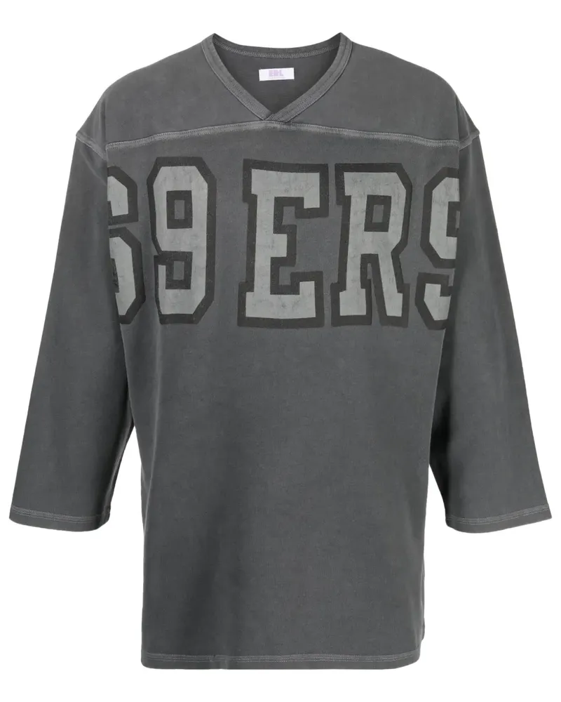 ERL T-Shirt mit grafischem Print - Grau Grau