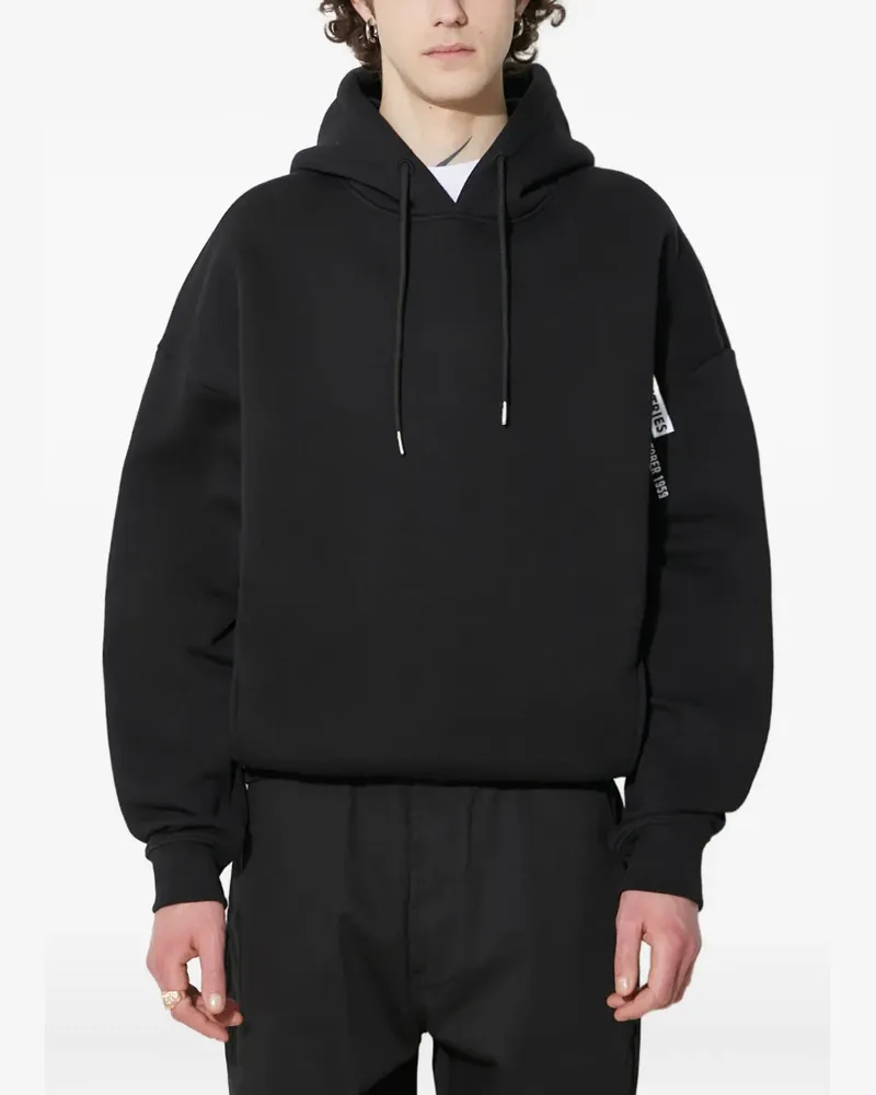 Alpha Industries Flock Logo hoodie - Schwarz Schwarz
