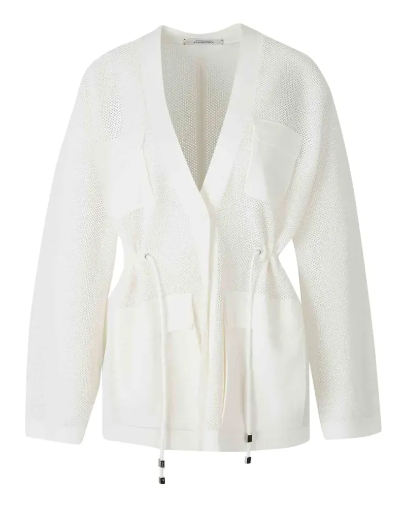 Dorothee Schumacher drawstring mesh cardigan - Weiß Weiß