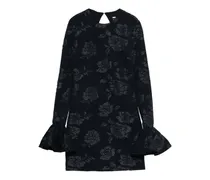 Minikleid mit floralem Motiv - Blau