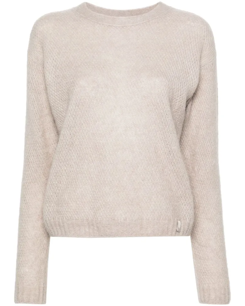 Herno Pullover mit Logo-Schild - Nude Nude