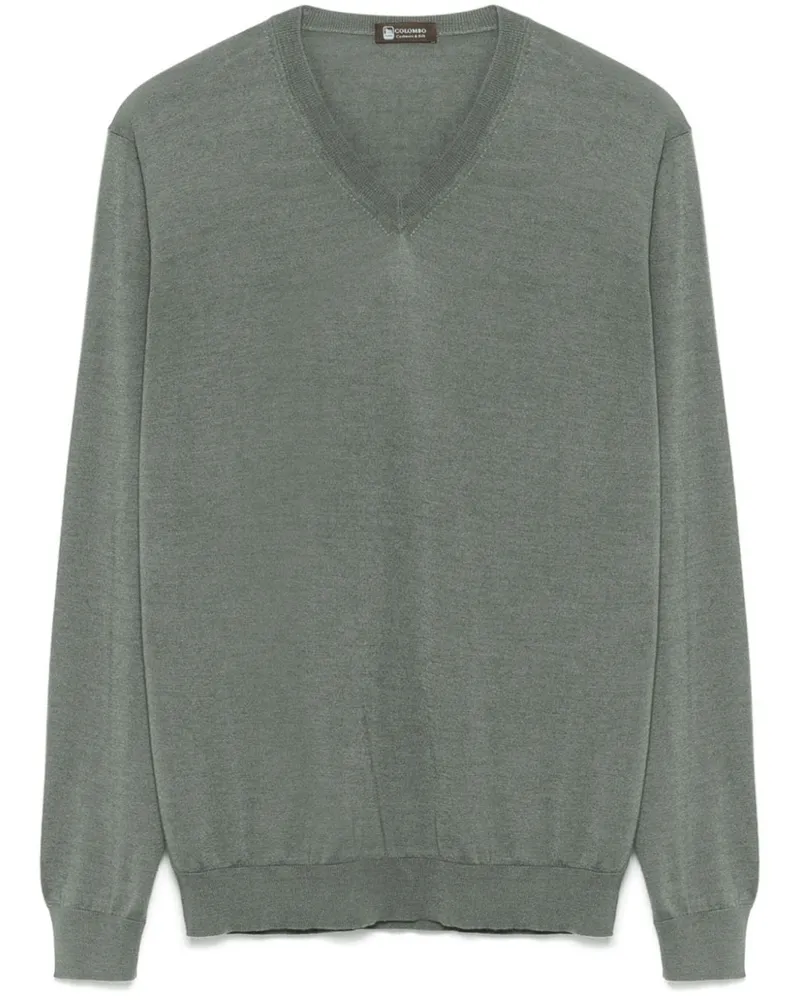 Colombo Pullover mit V-Ausschnitt - Grün Grün