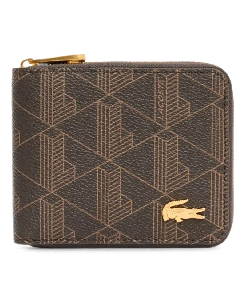 Lacoste The Blend monogram-print wallet - Braun Braun