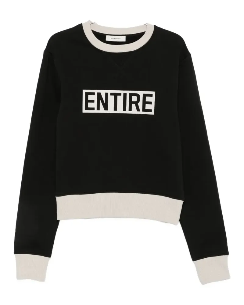 Entire Studios logo-print panelled sweatshirt - Grün Grün