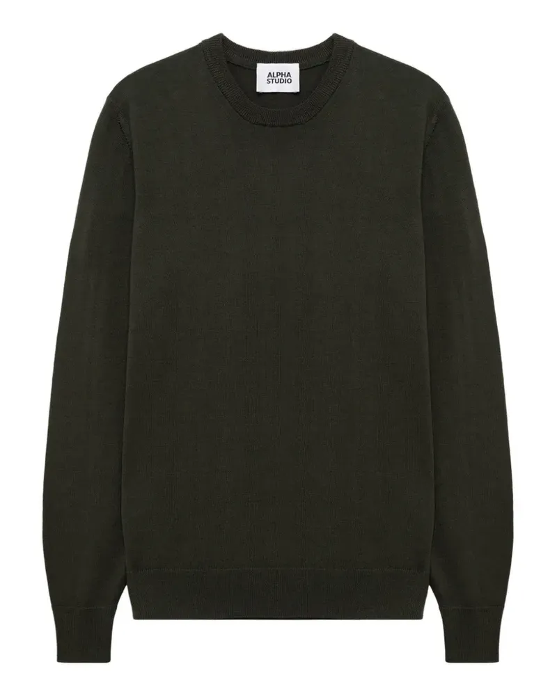 Alpha Studio Pullover aus Merinowolle - Grün Grün