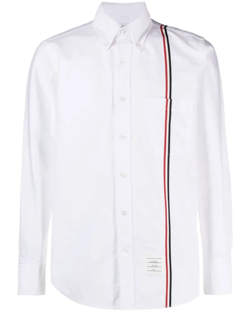 Thom Browne Hemd mit RWB-Streifen - Weiß Weiß