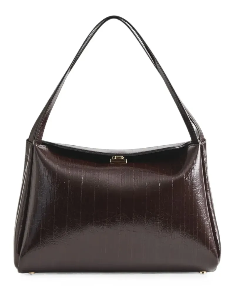 THEMOIRÈ Gerippter Calipso Trunk Tote Bag - Braun Braun