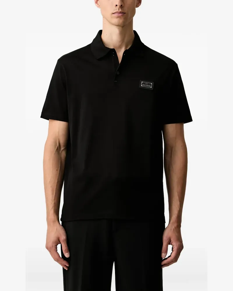 Paul & Shark Poloshirt mit Logo-Schild - Schwarz Schwarz
