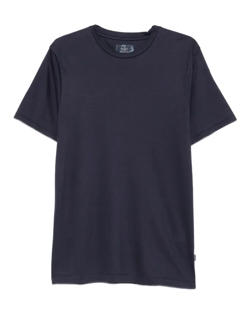 Hackett T-Shirt mit Kontrastnähten - Blau Blau