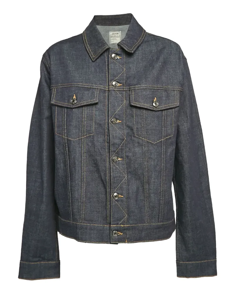 Zadig & Voltaire Jeansjacke mit Knopfverschluss - Blau Blau