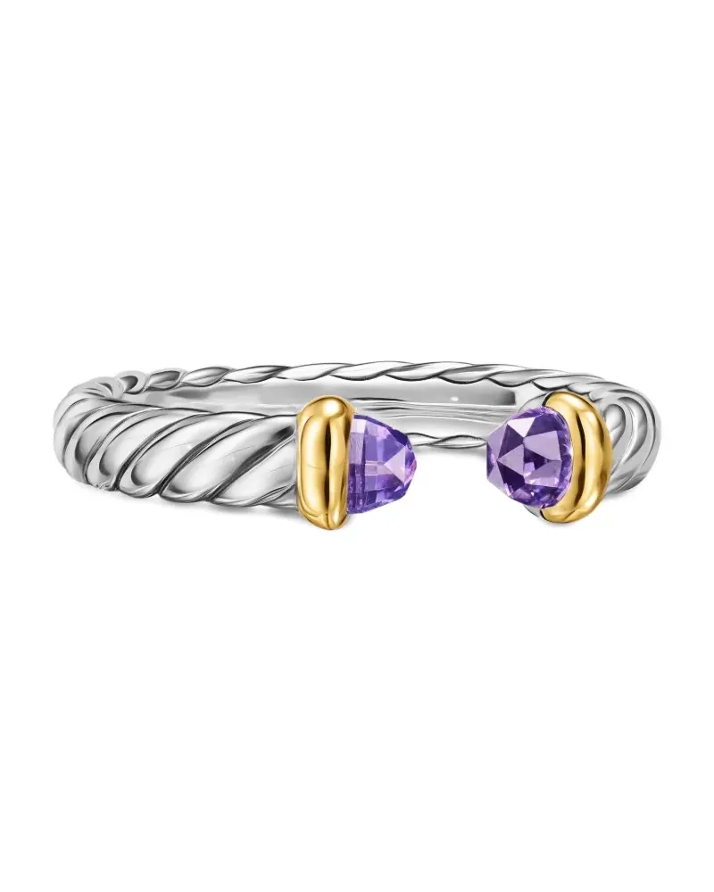 David Yurman Sterlingsilber-Ring mit Amethyst Silber