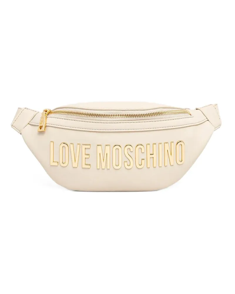 Moschino Gürteltasche mit Logo - Weiß Weiß