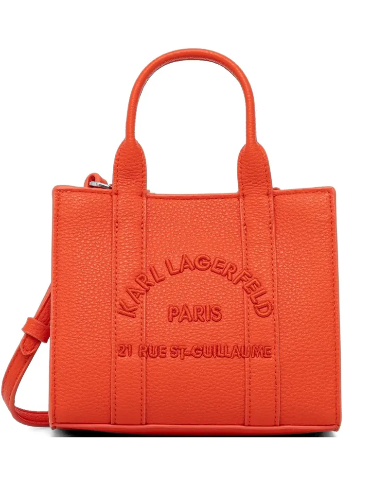 Karl Lagerfeld embossed-logio tote bag - Orange Orange