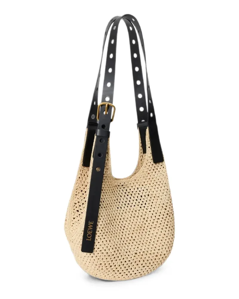 Loewe Kleine Punch Hole Schultertasche - Nude Nude