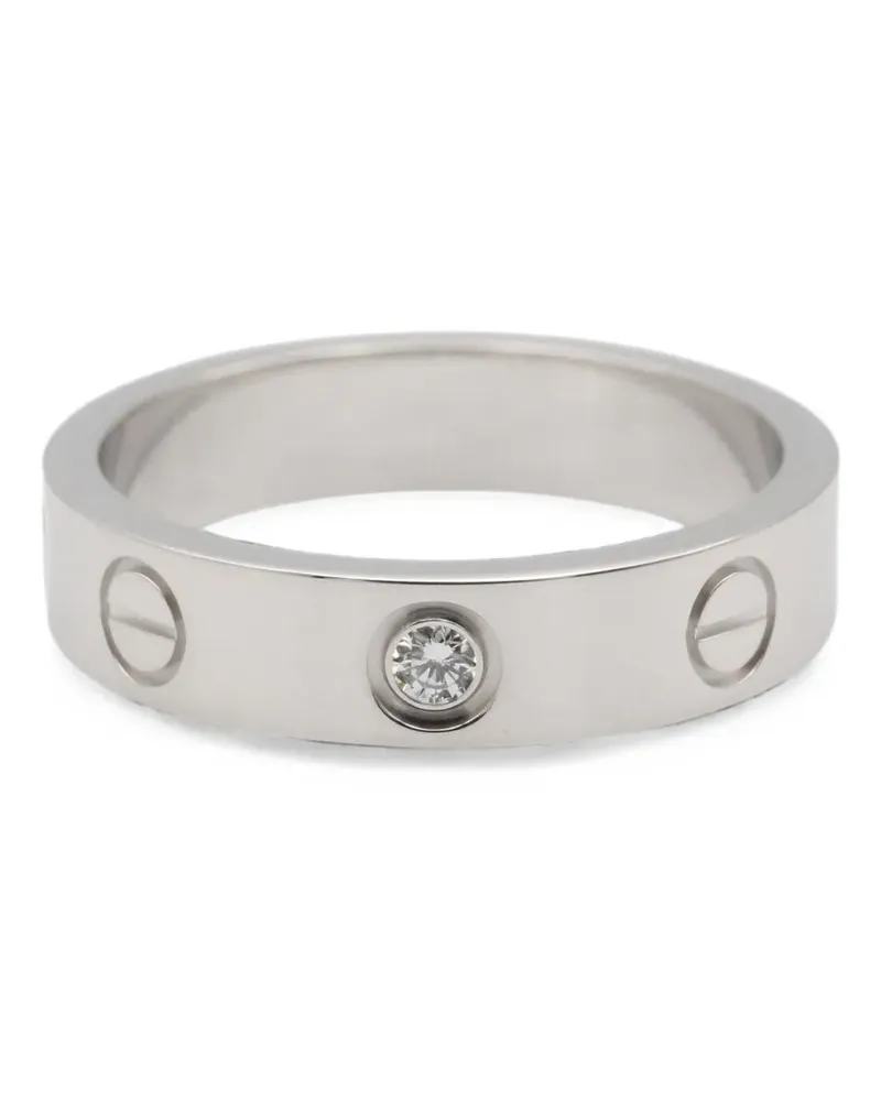Cartier 2010s mini Love Ring mit Diamant - Silber Silber