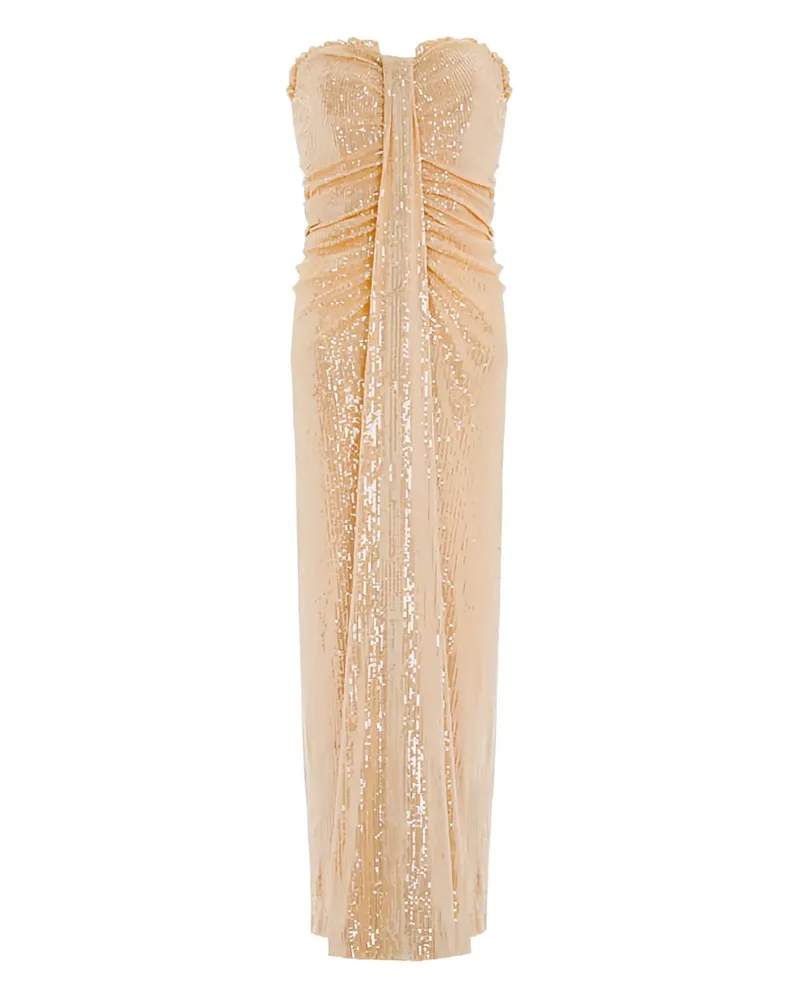 Needle & Thread Schulterfreies Amora Kleid - Gold Gold