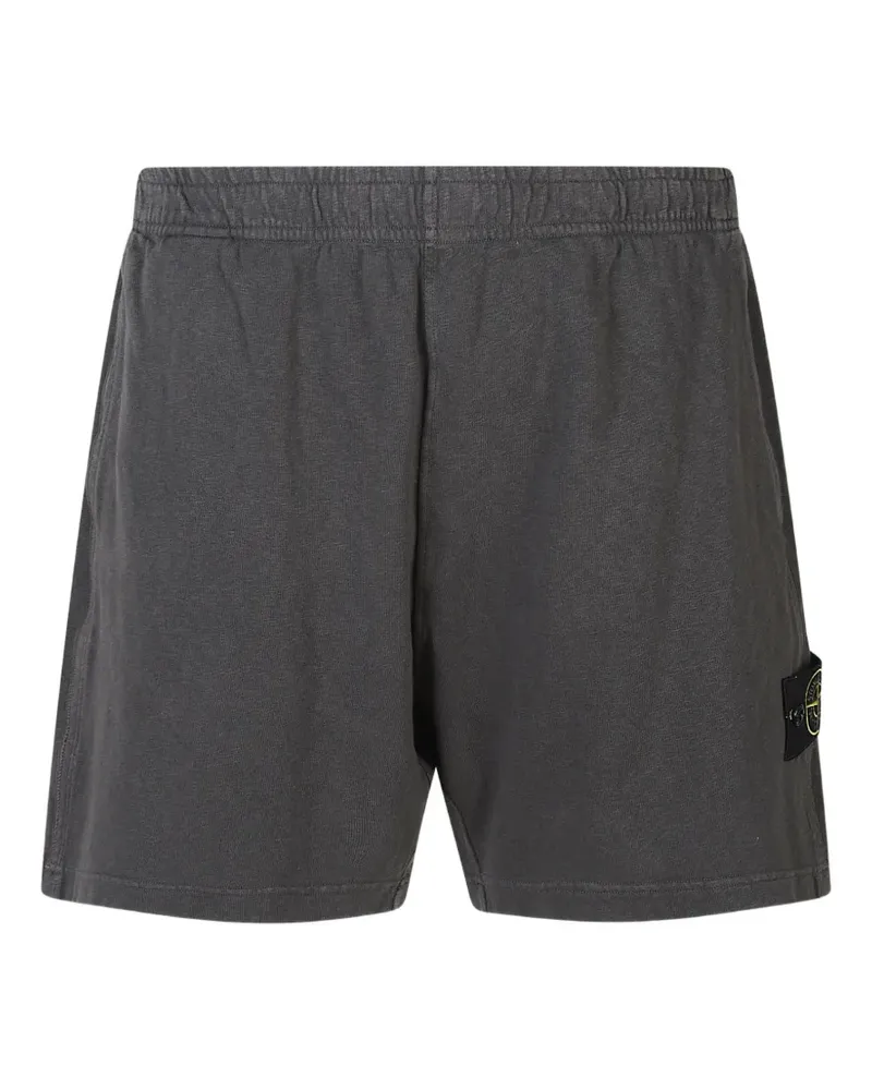 Stone Island Shorts mit Logo-Patch - Grau Grau