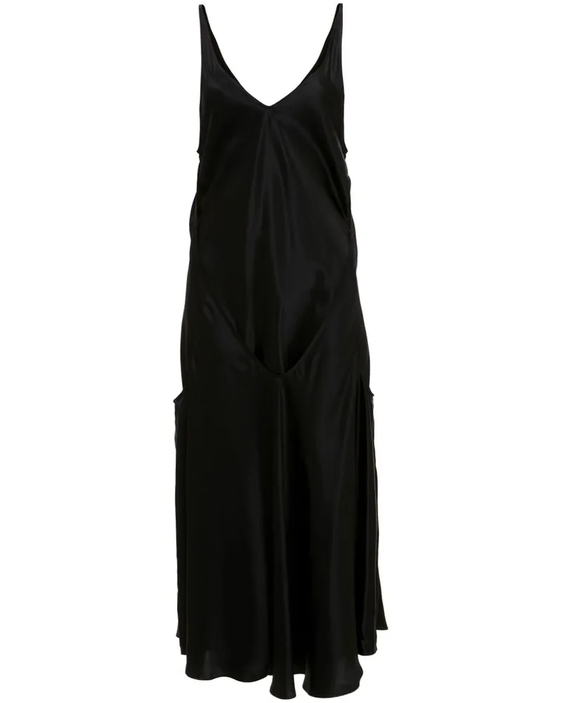J.W.Anderson Seidenkleid im Layering-Look - Schwarz Schwarz