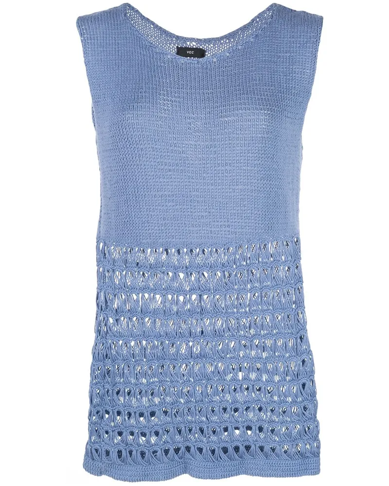 VOZ Gestricktes Top - Blau Blau