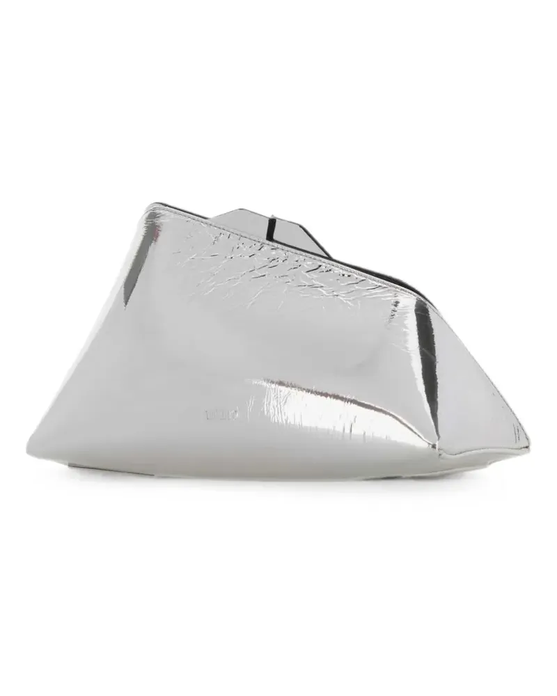 ATTICO 8.30 PM Clutch aus Leder - Silber Silber