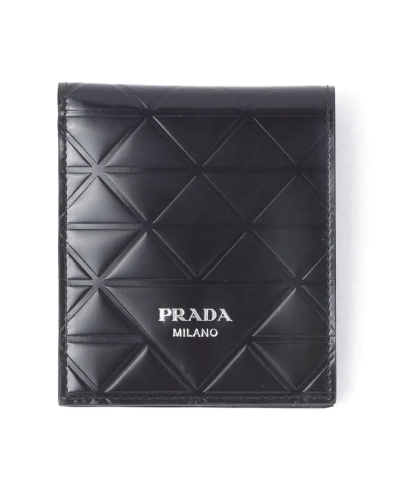 Prada Gestepptes Kartenetui - Schwarz Schwarz