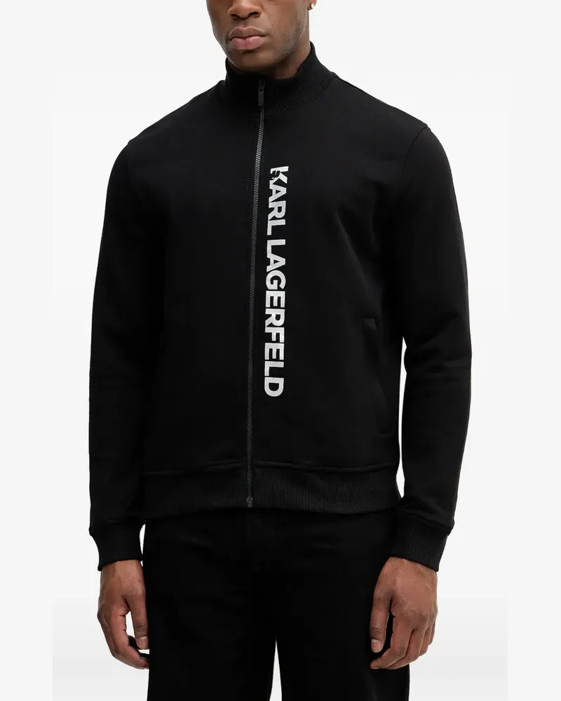 Karl Lagerfeld zip-up logo sweatshirt - Schwarz Schwarz