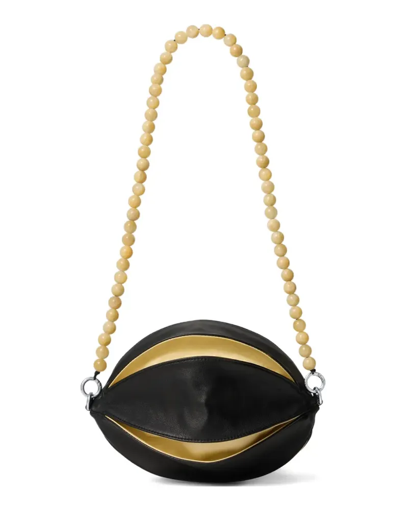 Christophe Lemaire Balloon Clutch mit Perlen - Schwarz Schwarz