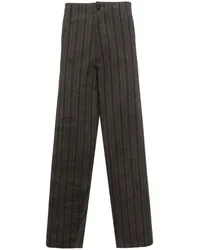 Yohji Yamamoto Pigmentgefärbte Hose Braun