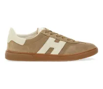 Sneakers aus Wildleder - Nude