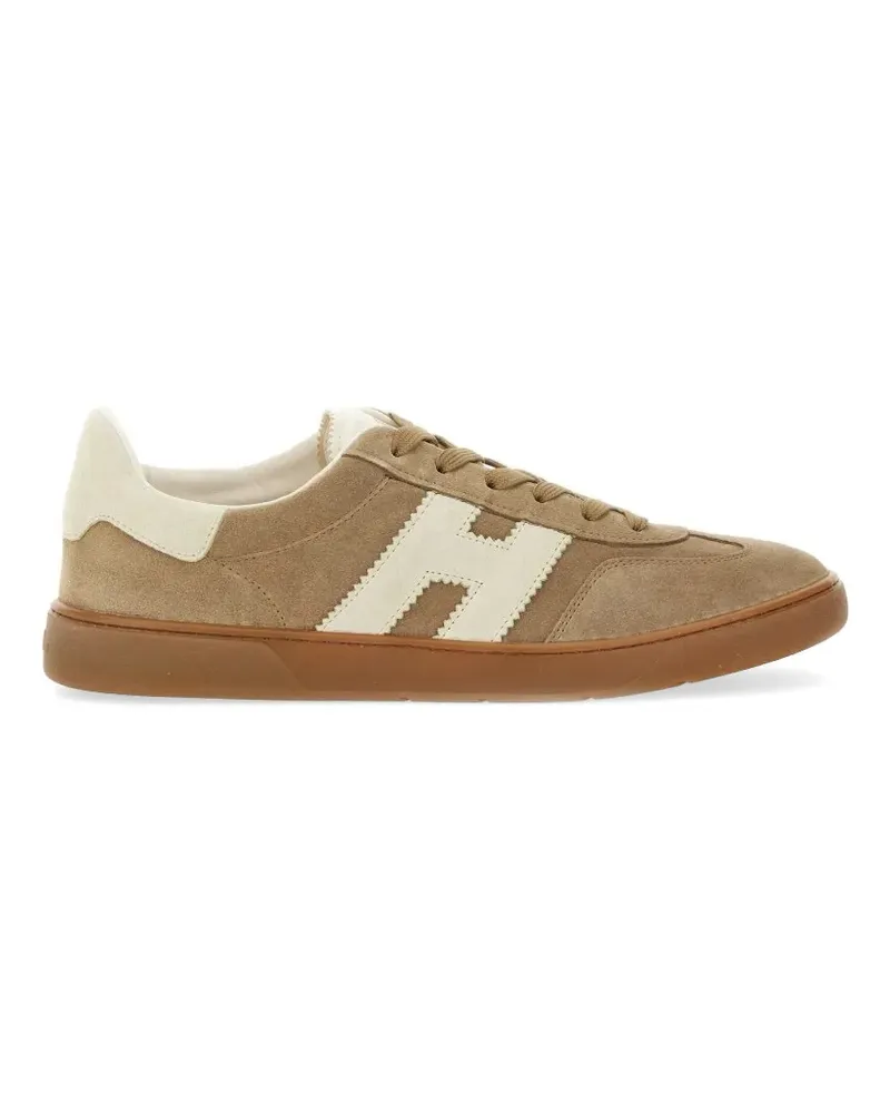 Hogan lace-up suede sneakers - Nude Nude