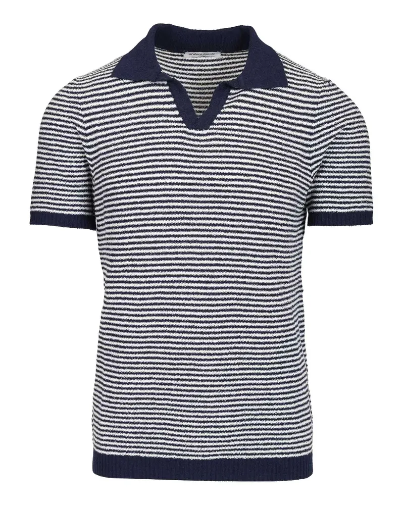 Al Duca D’Aosta 1902 Gestreiftes Poloshirt - Blau Blau