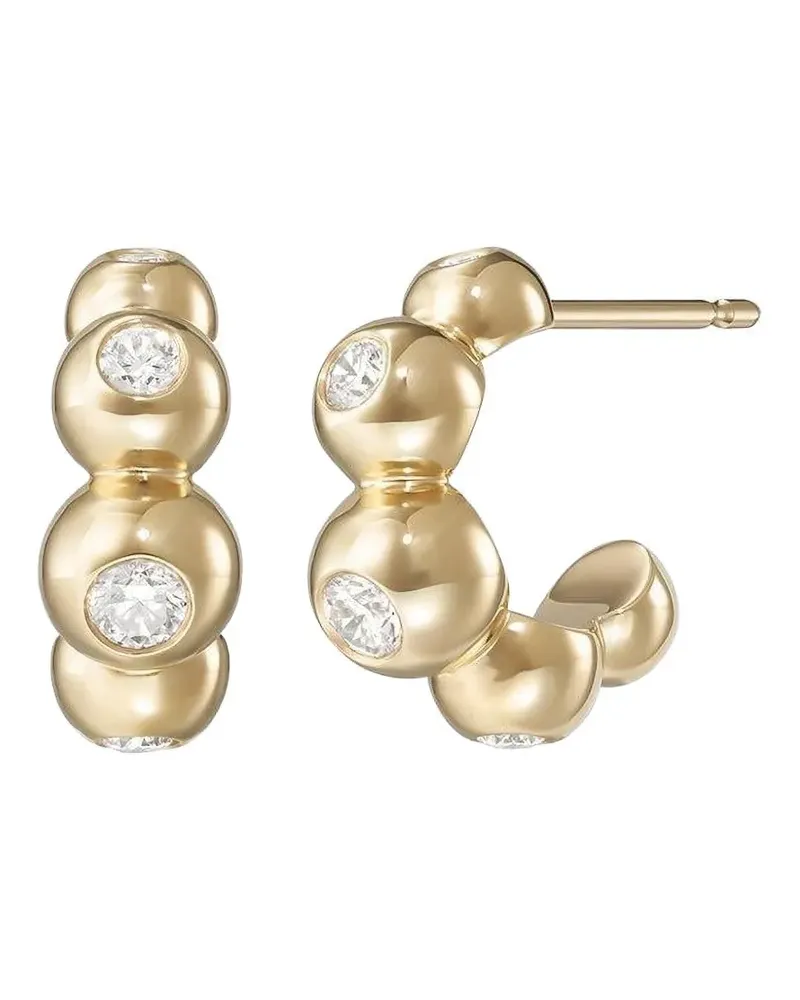 Melissa Kaye 18kt Audrey Gelbgoldcreolen mit Diamanten Gold