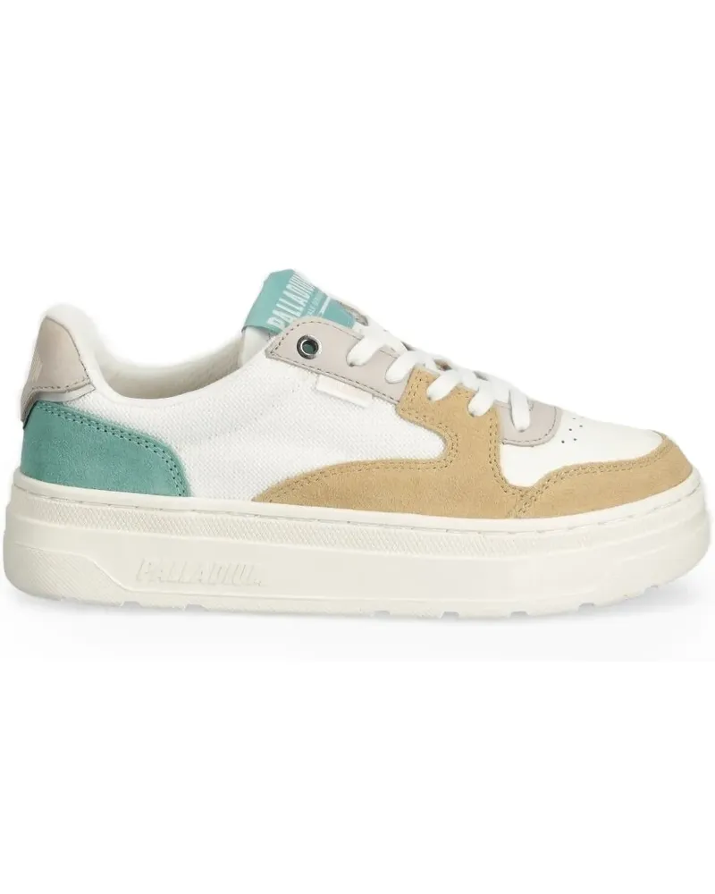 Palladium Sneakers mit Ledereinsätzen - Weiß Weiß