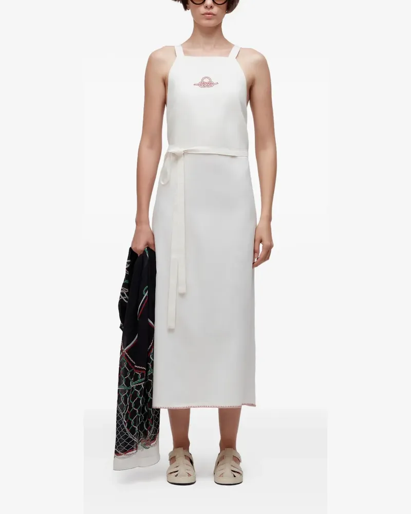 Osklen Midikleid mit Knotendetail - Weiß Weiß