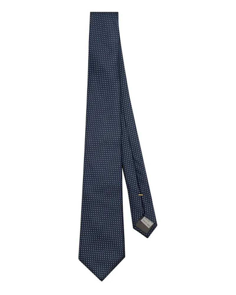 Canali polka dot-print silk tie - Blau Blau